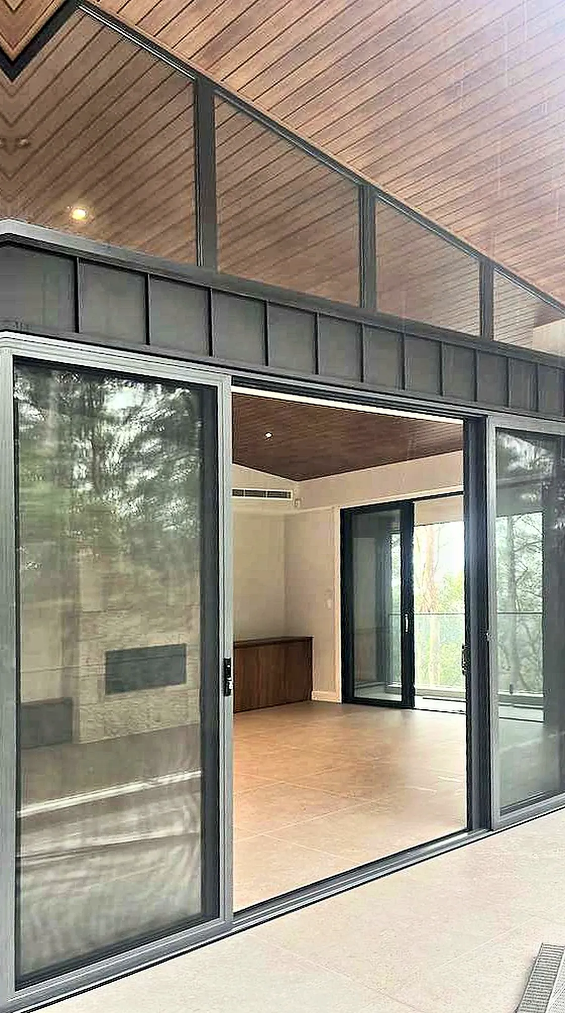 Sliding doors seen from the deck